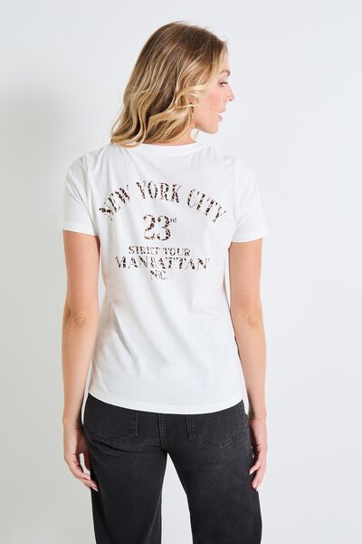 T-shirt col rond femme