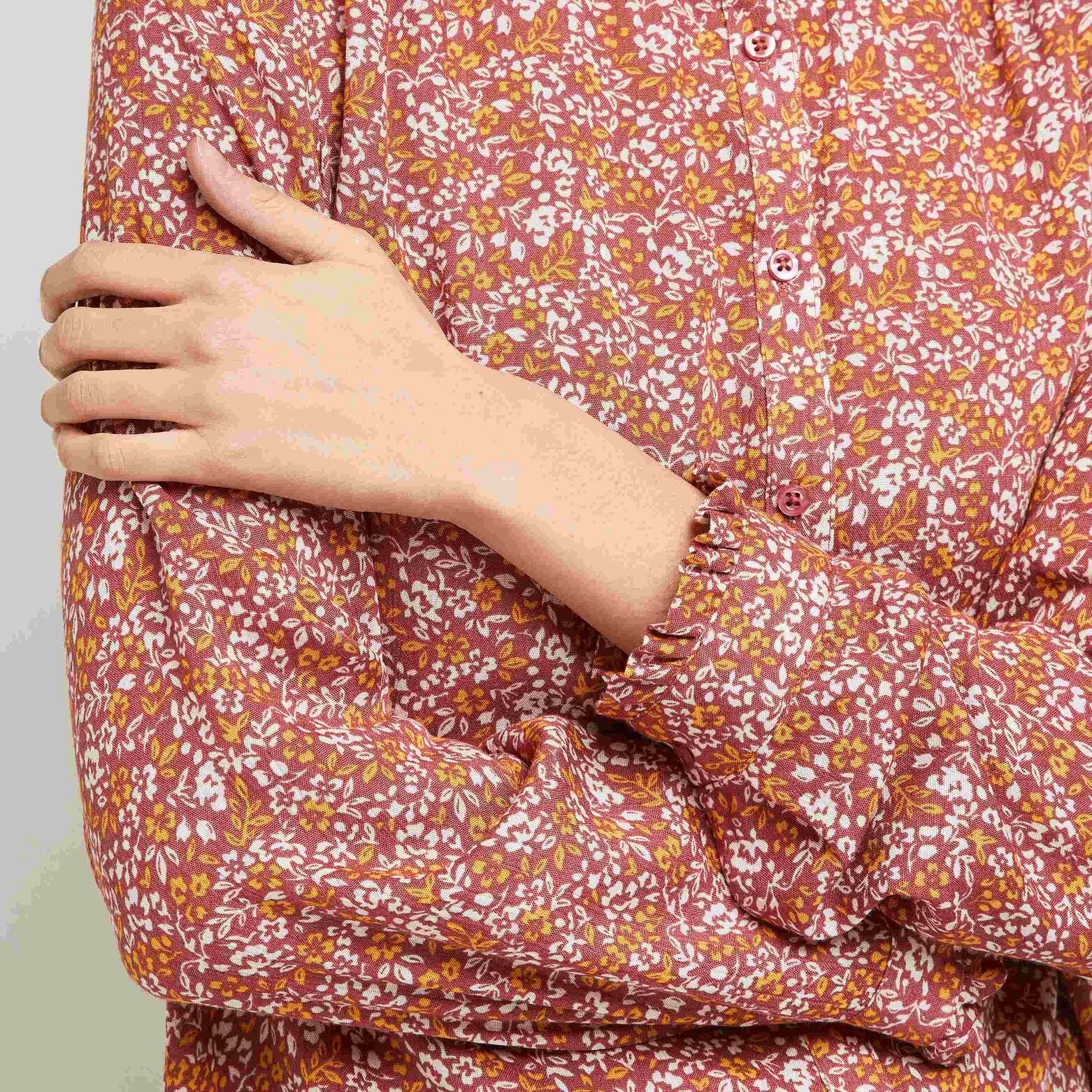 Chemise fluide fleurie femme
