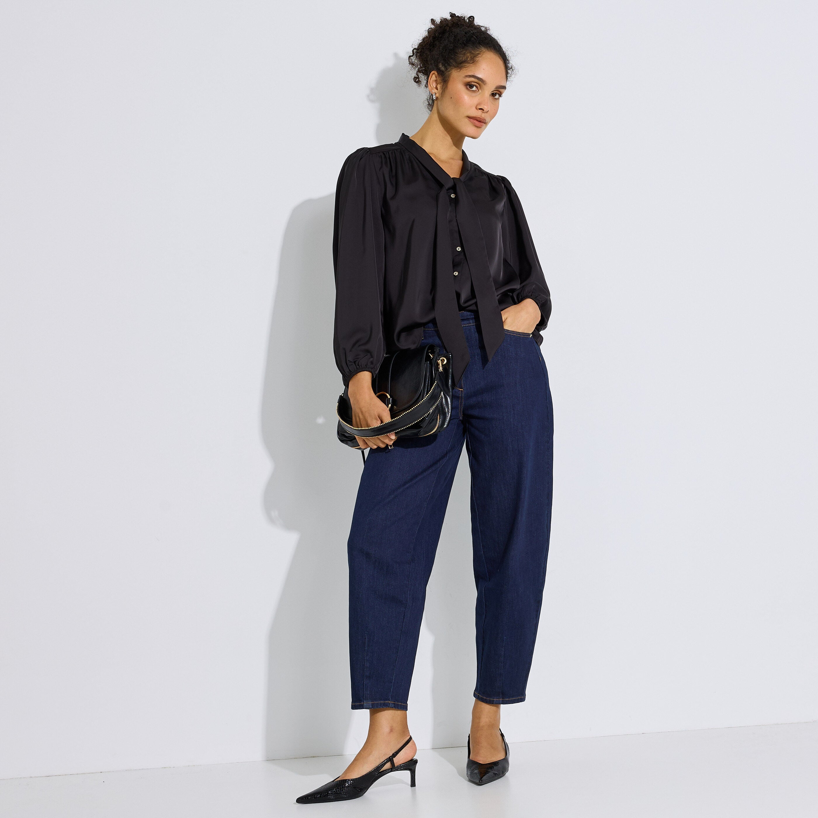 Chemisier col lavalli&egrave;re femme