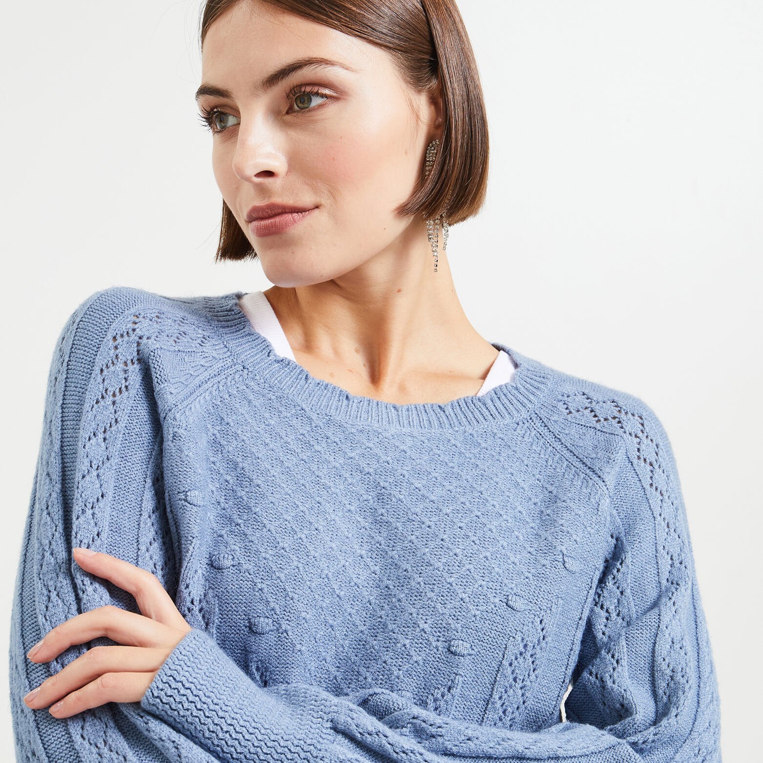 Pull ajouré femme