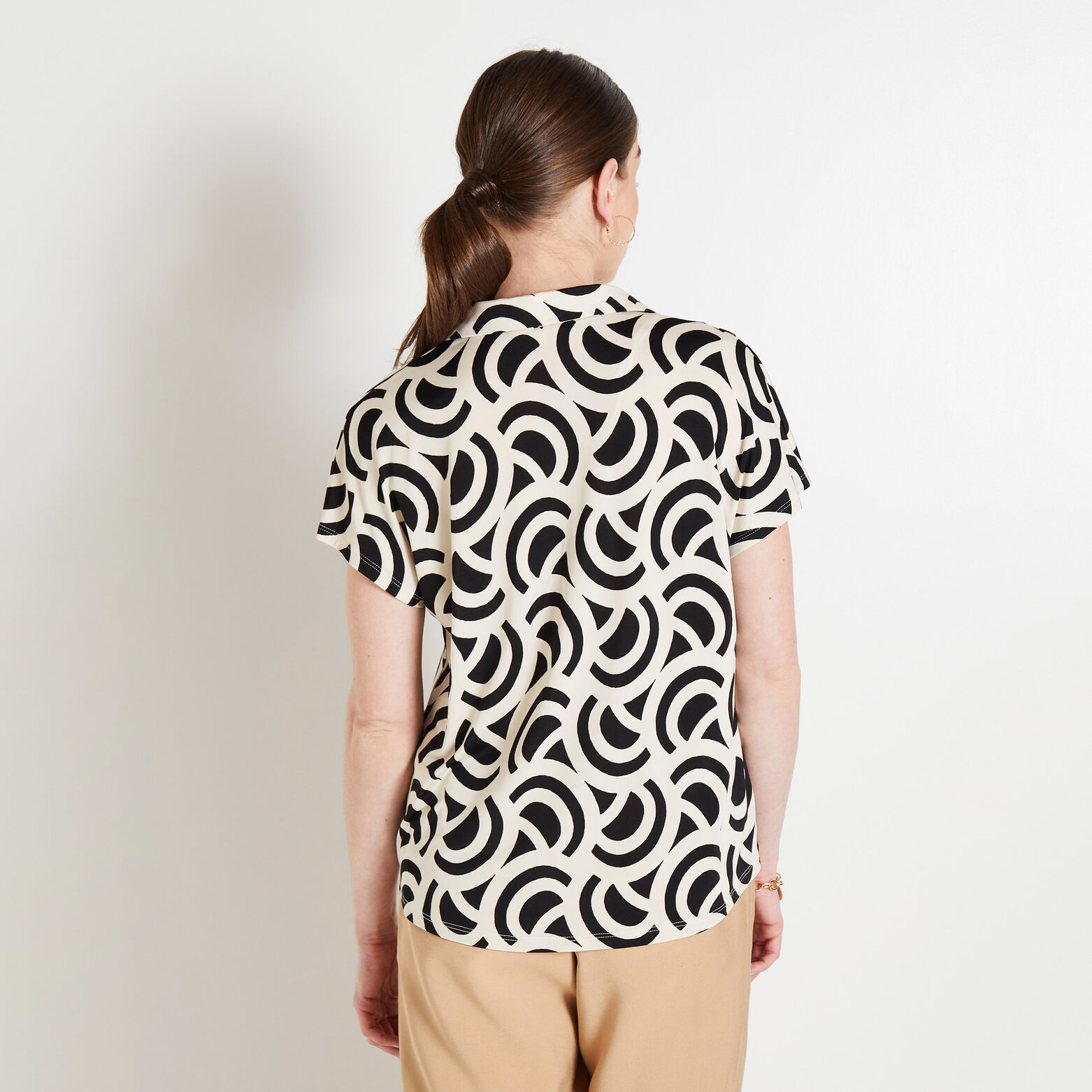 Chemisier maille imprimé femme
