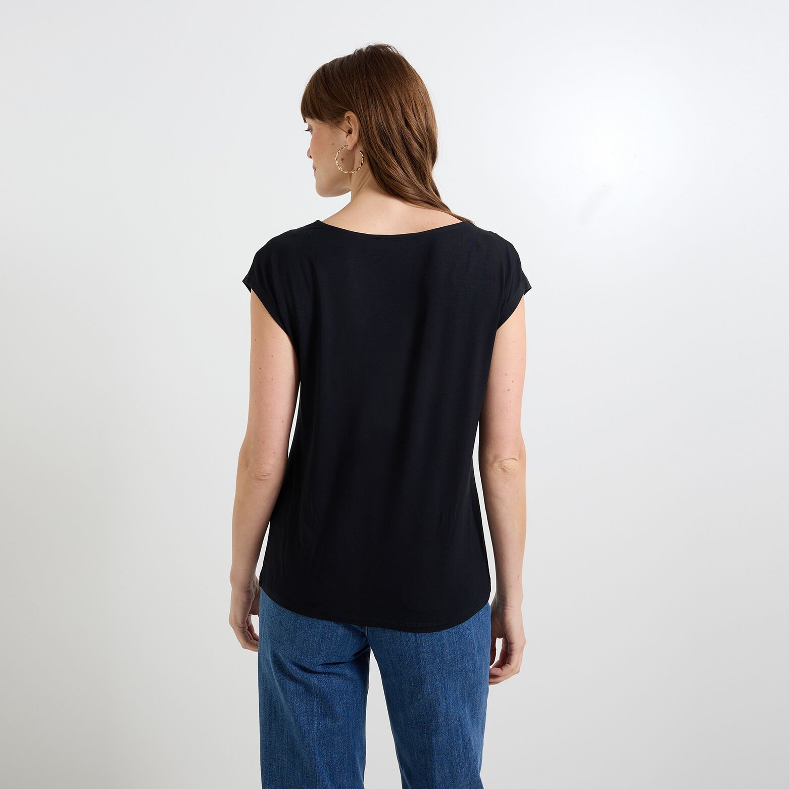 T-shirt col V femme