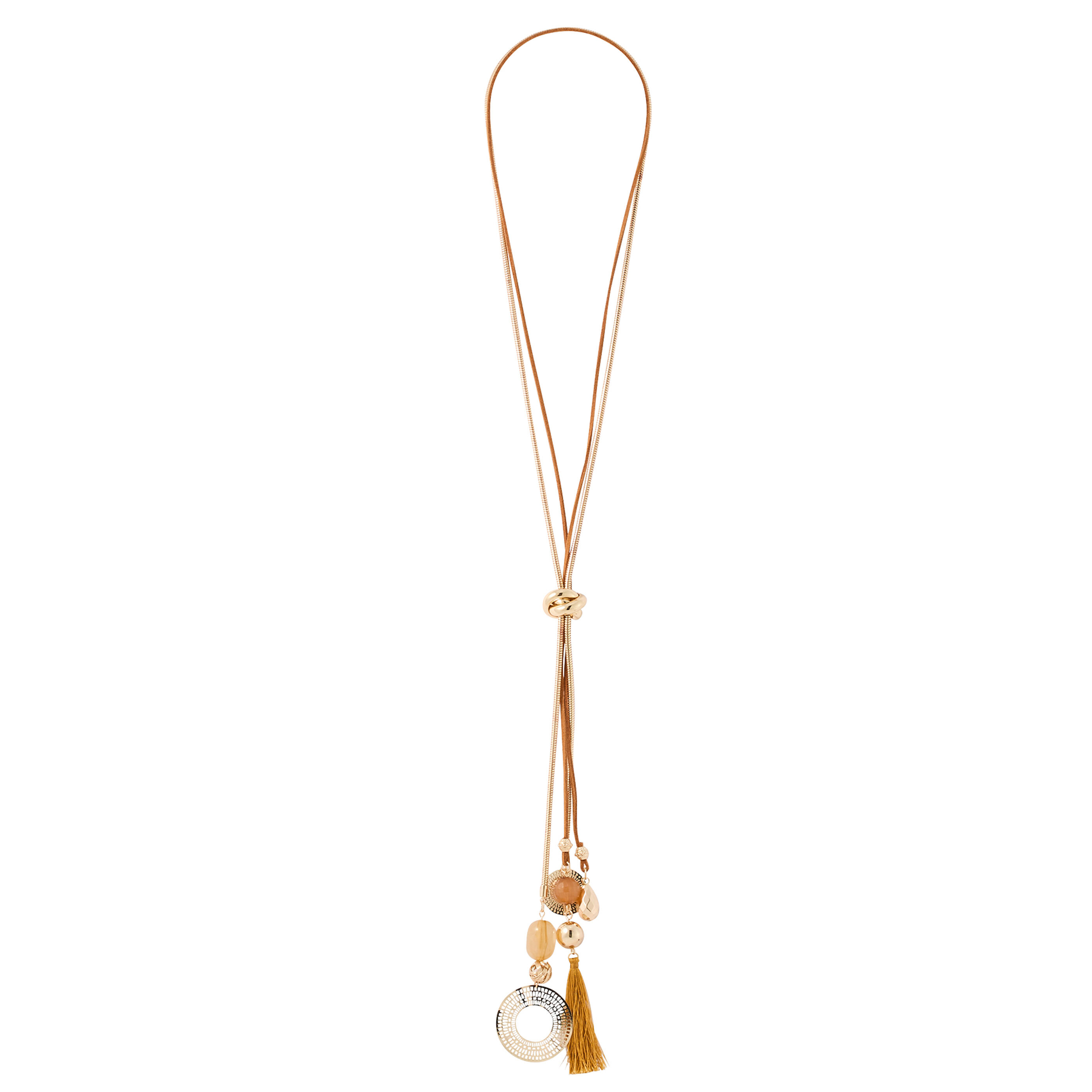 Collier long multi-rangs femme