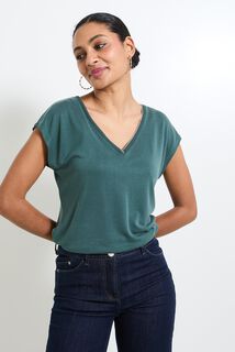 T-shirt col V femme