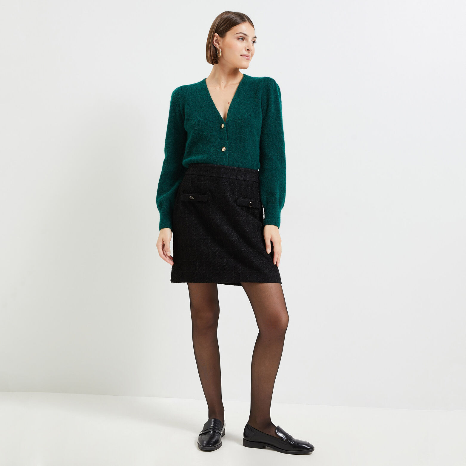 Jupe en tweed femme