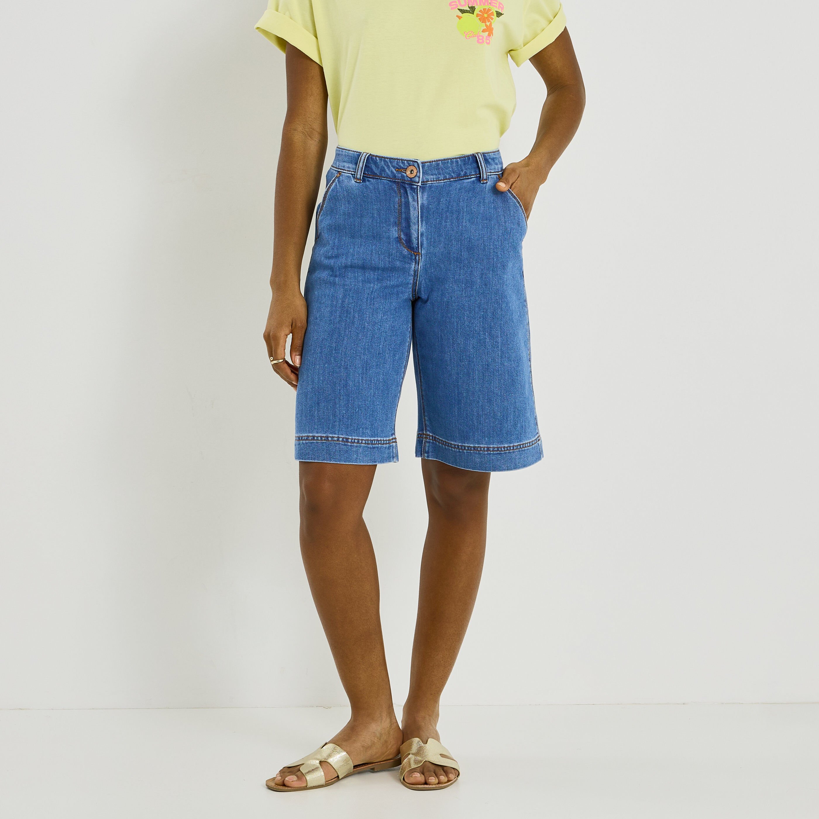 Bermuda en jean femme