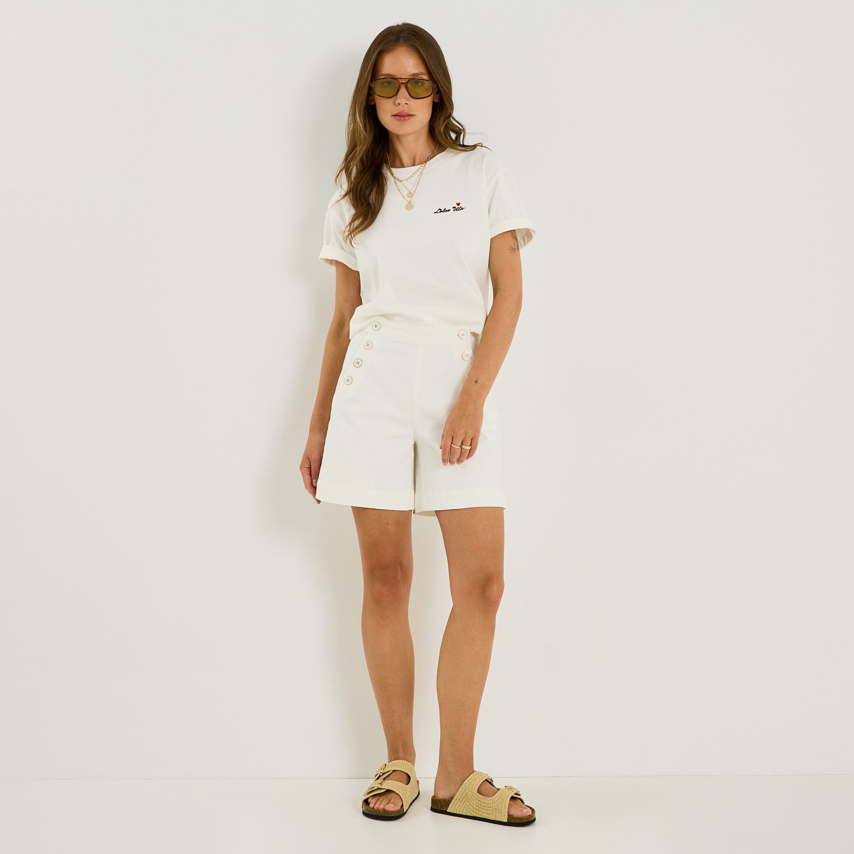 Short &agrave; pont femme