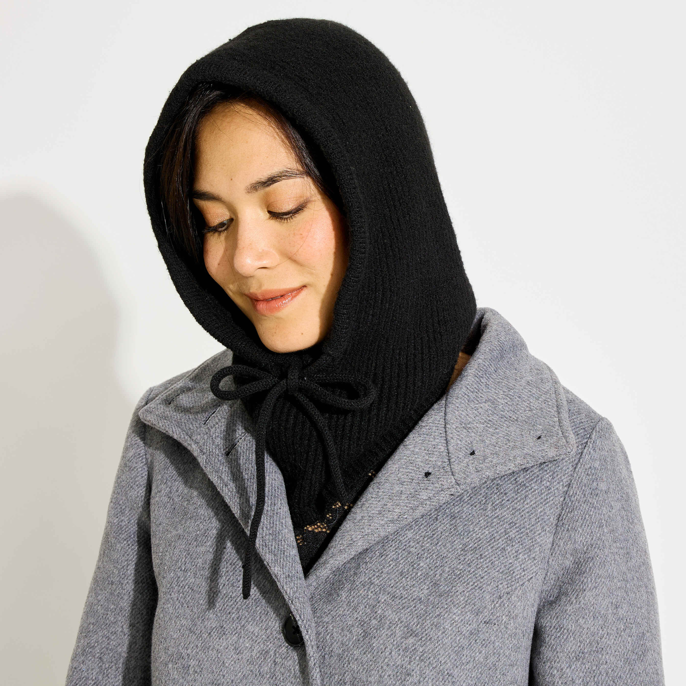 Cagoule ajust&eacute;e en maille femme