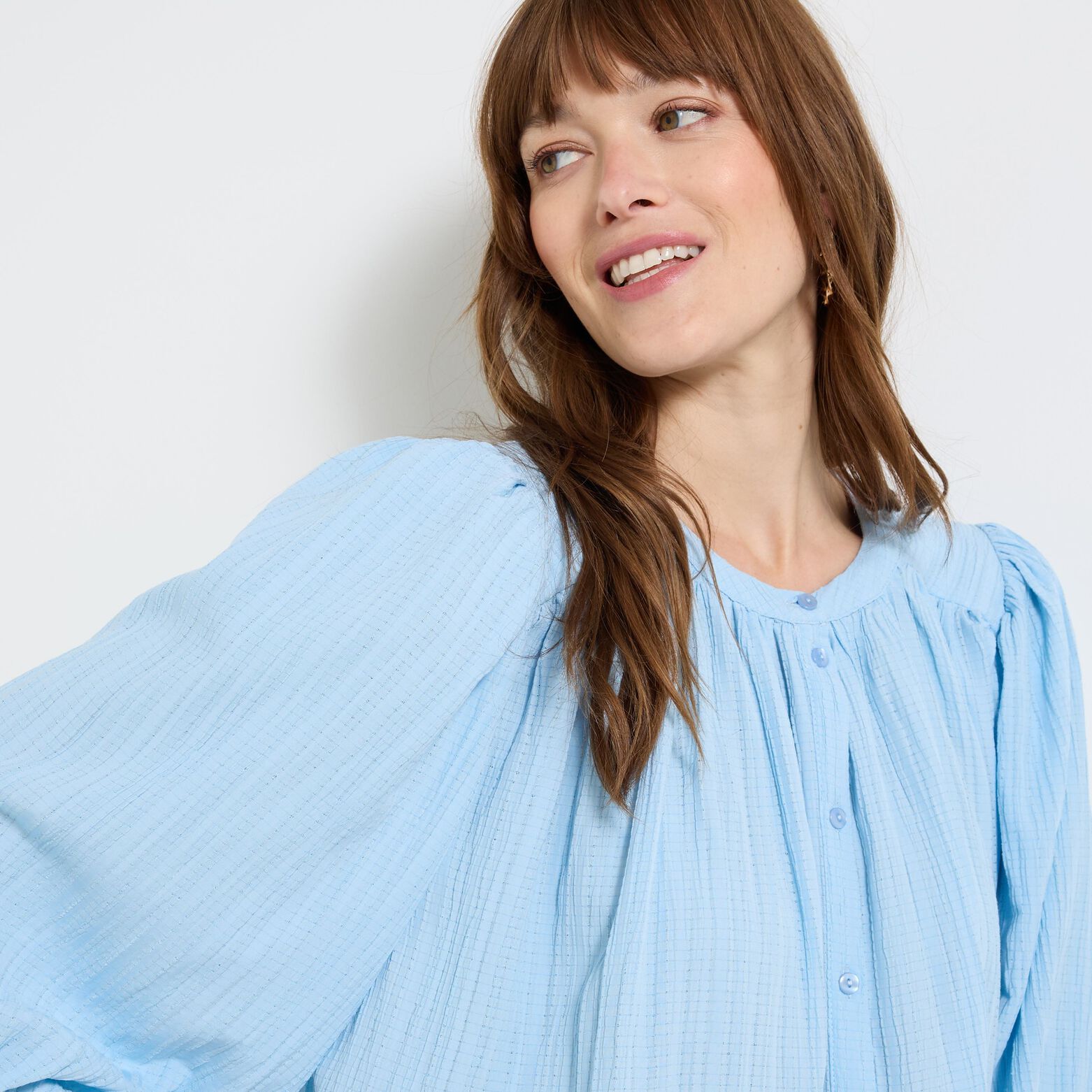 Chemise manches ballon femme