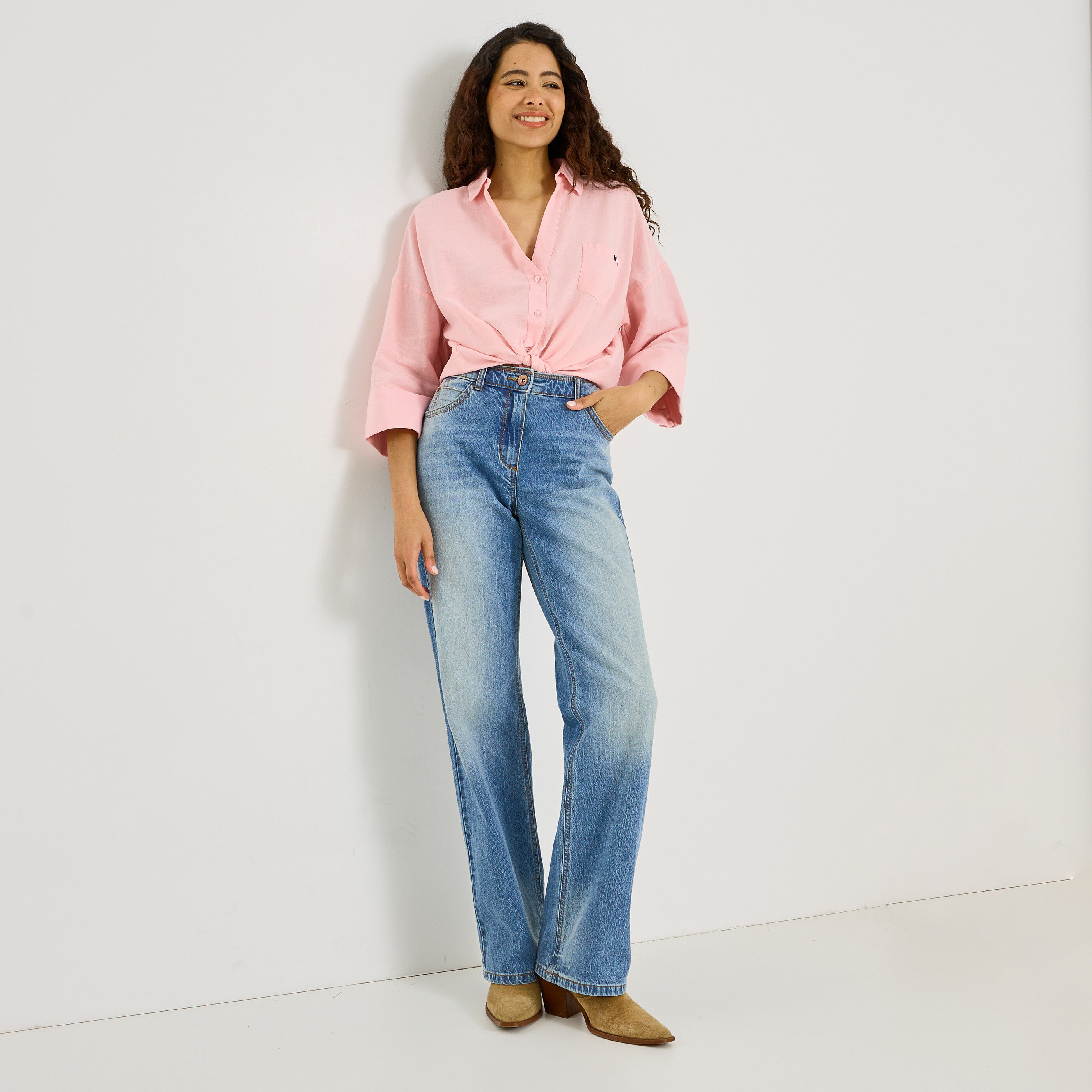 Chemise d&eacute;tail broderie femme