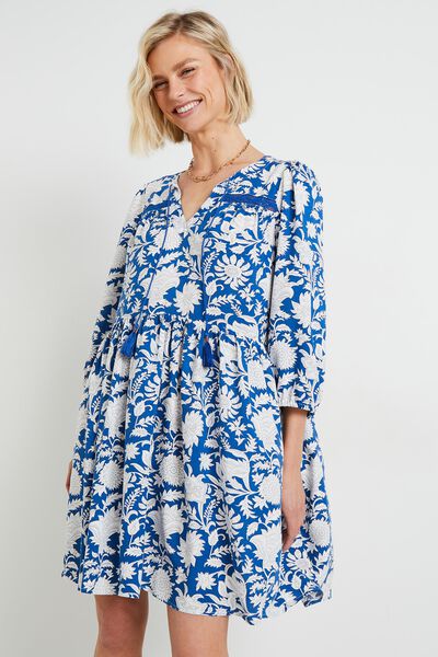 Robe fluide imprimée femme