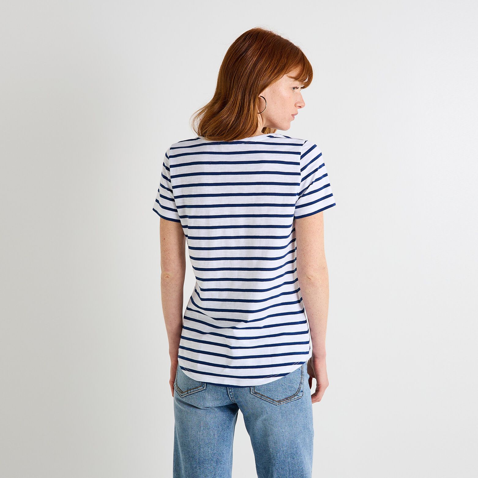 T-shirt col V femme