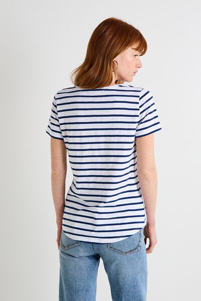 T-shirt col V femme