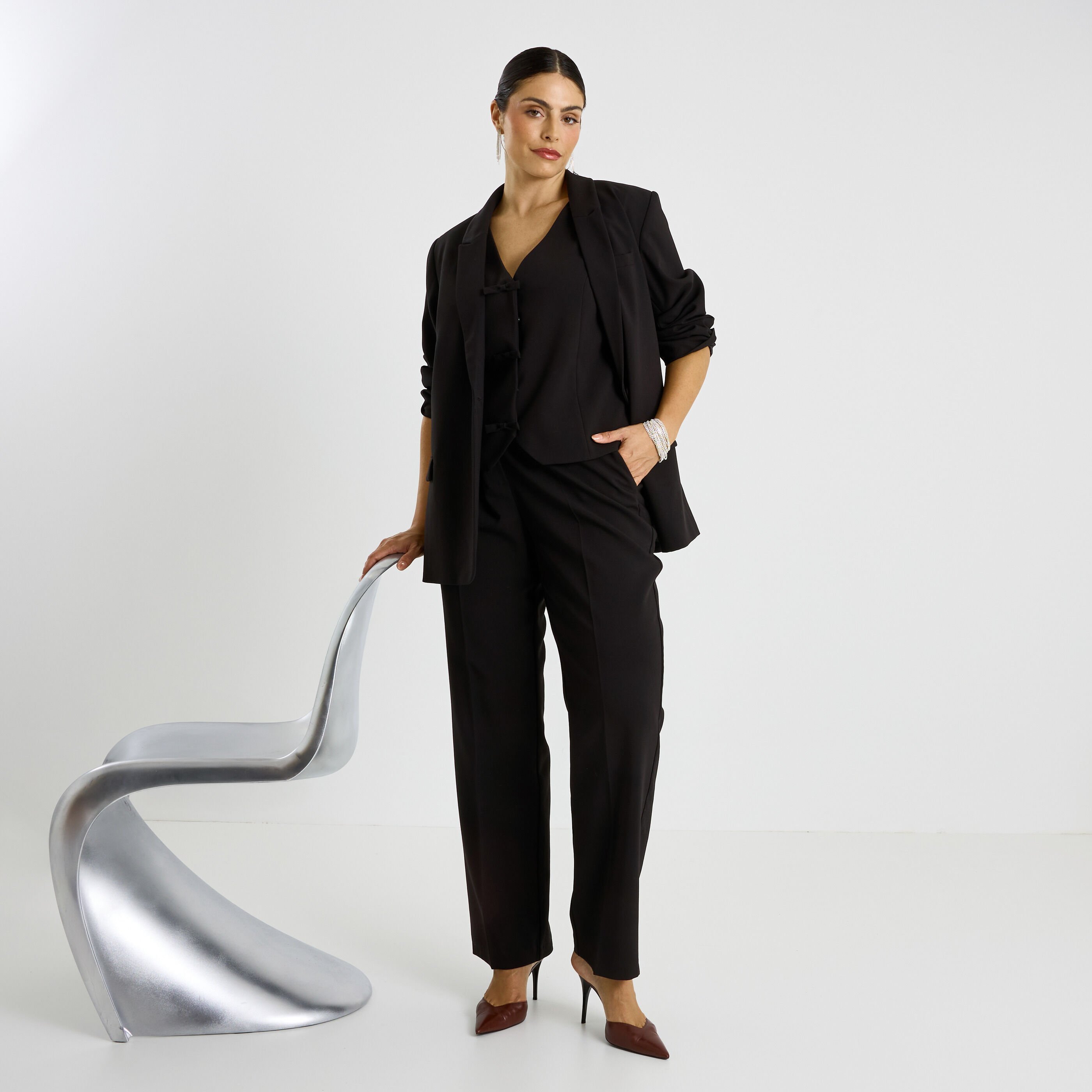 Pantalon habill&eacute; femme