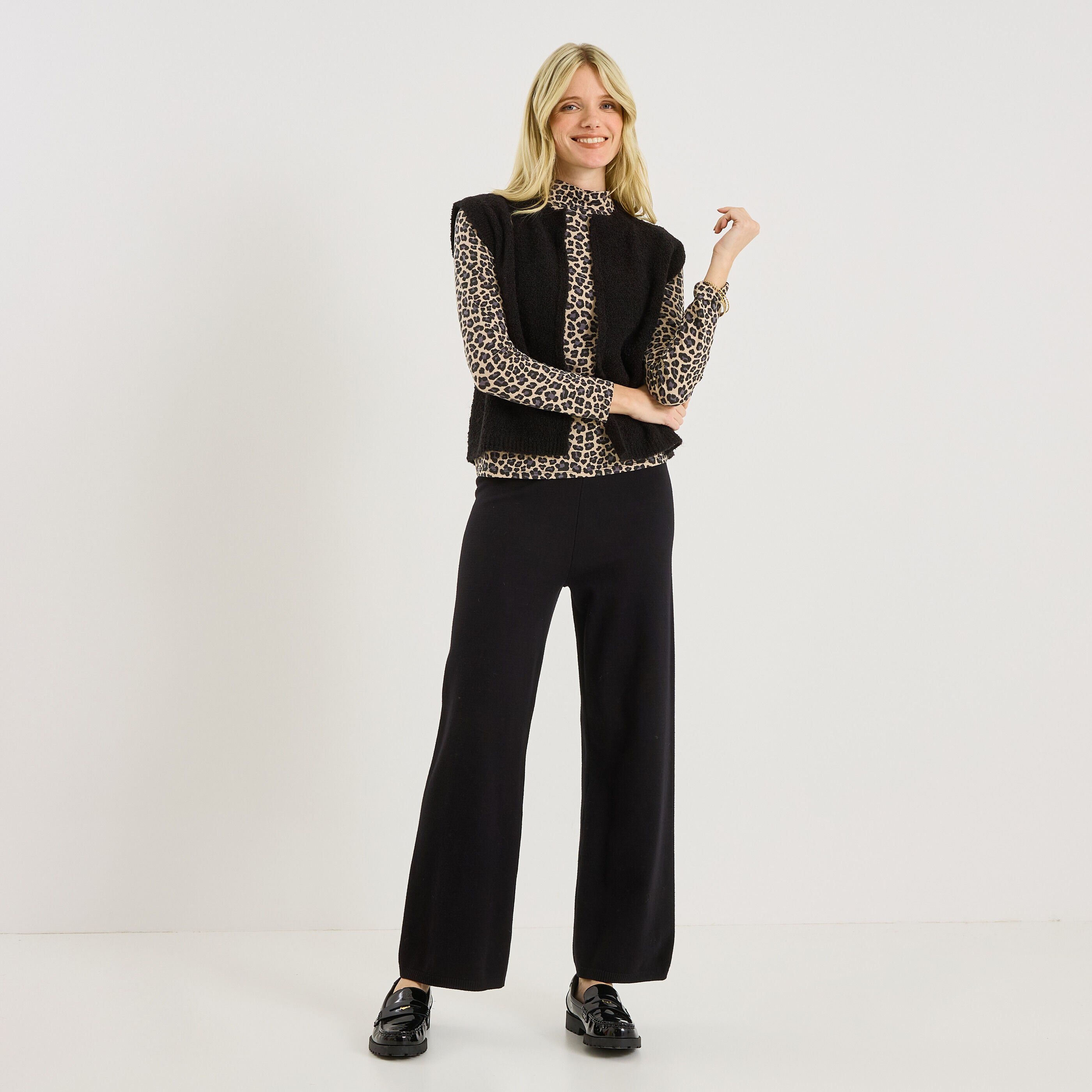 Gilet sans manches uni femme