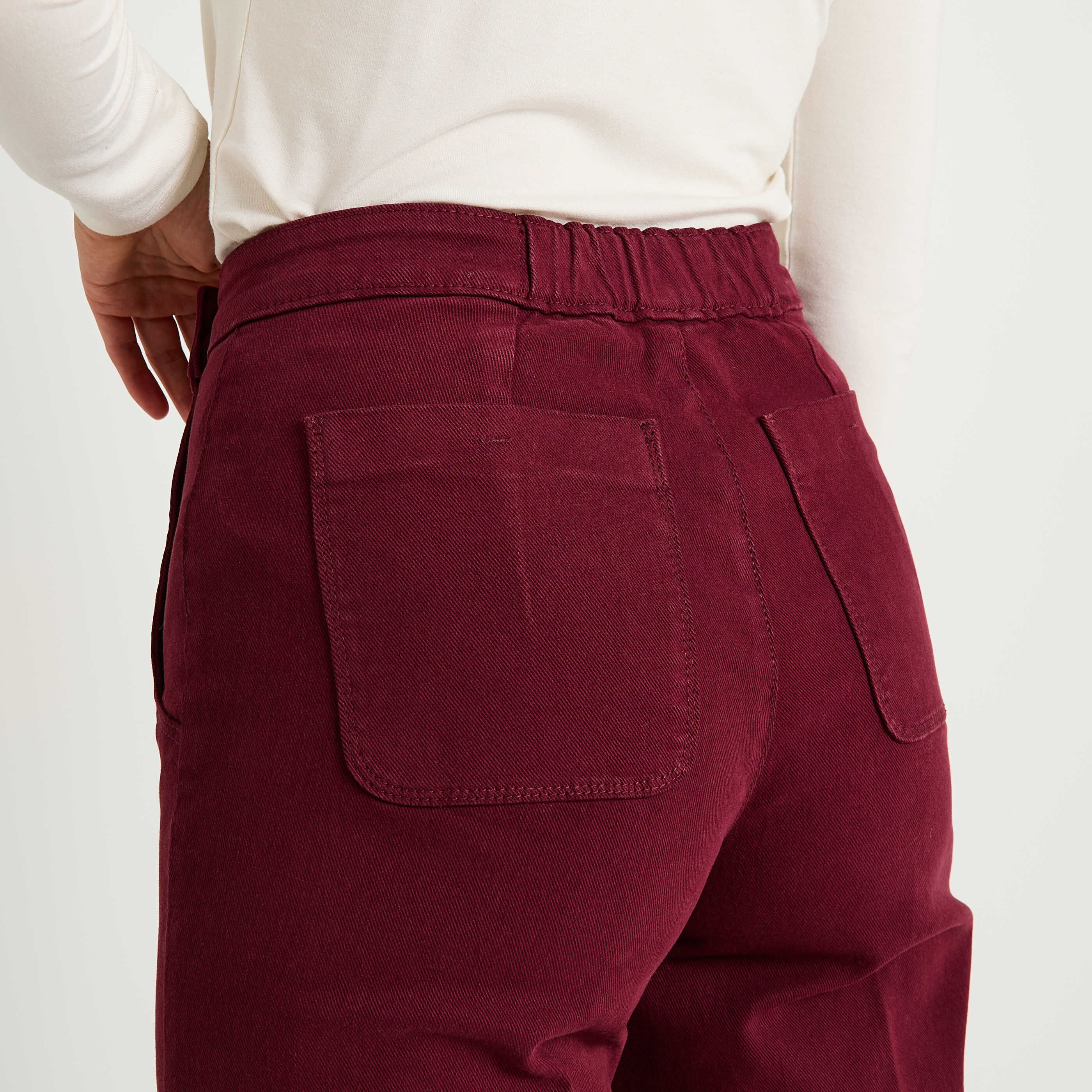 Jean flare raccourci POMPON F02 femme