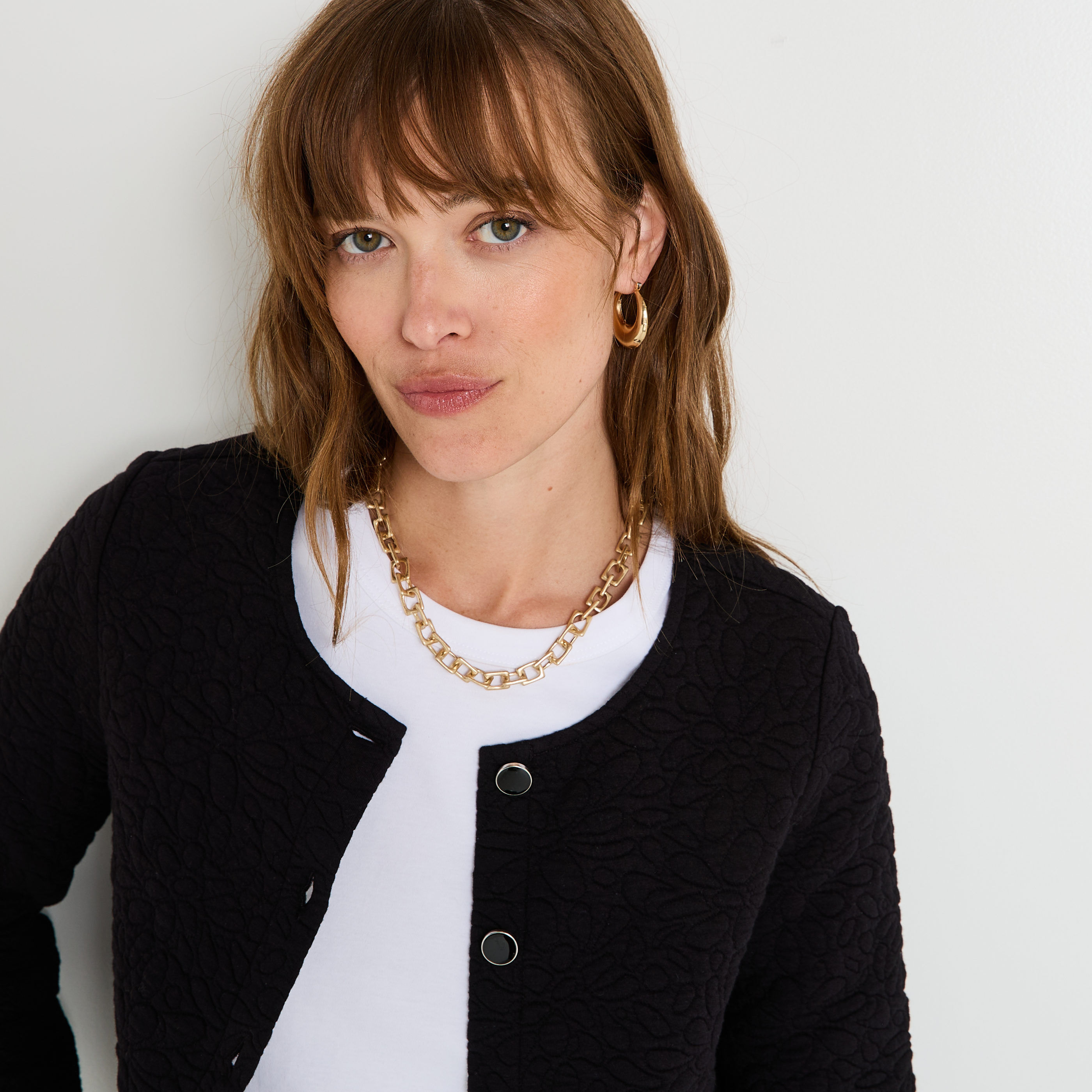 Veste matelass&eacute;e en maille femme