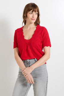 Gilet manches courtes femme