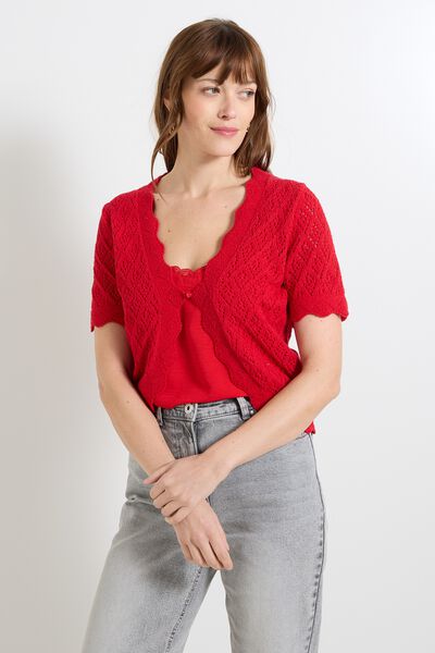 Gilet manches courtes femme