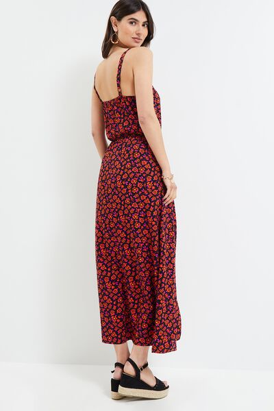 Robe longue imprimée femme