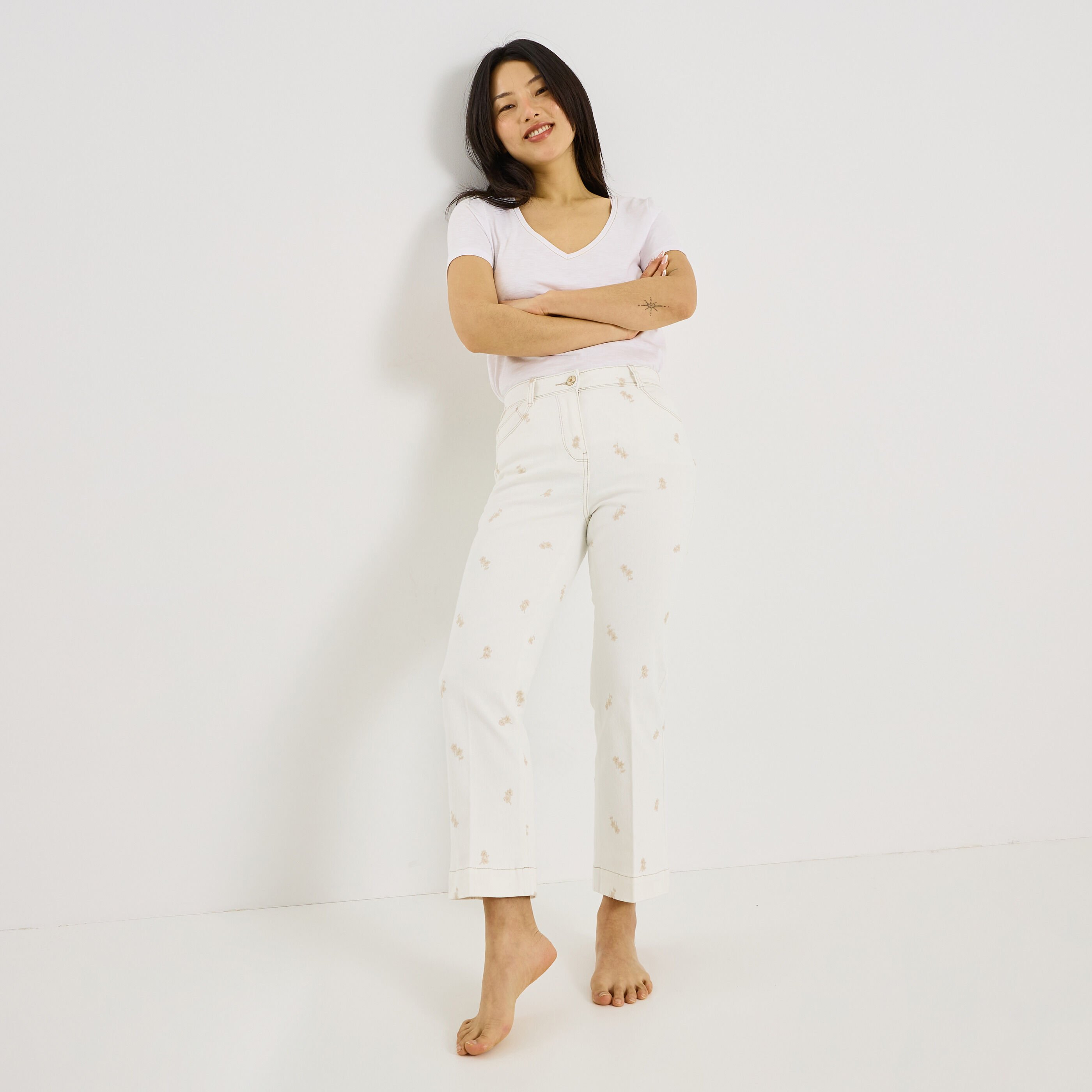 Jean bootcut raccourci DELHI R02 femme