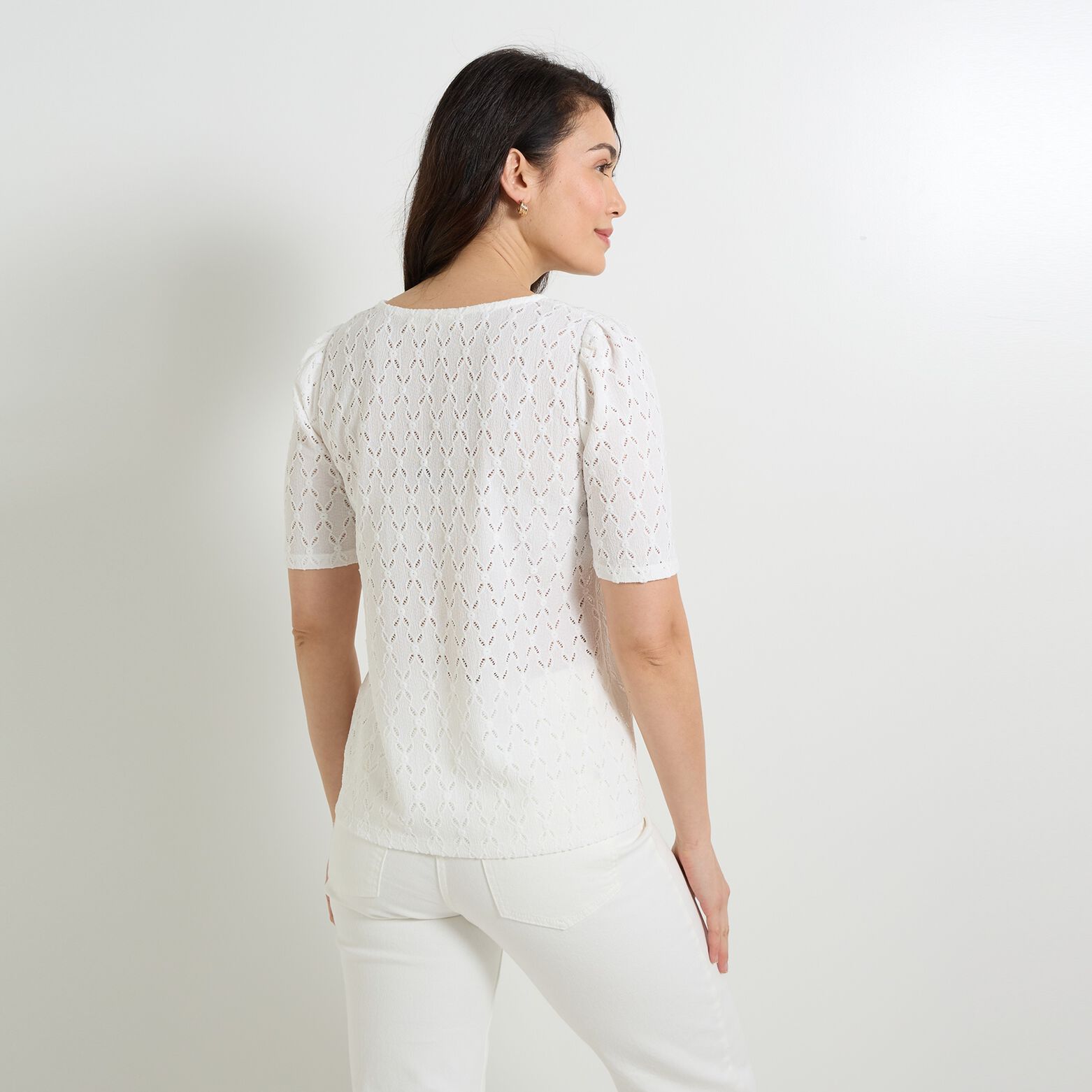 T-shirt col V femme