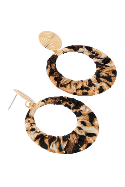 Boucles d'oreilles à imprimé léopard