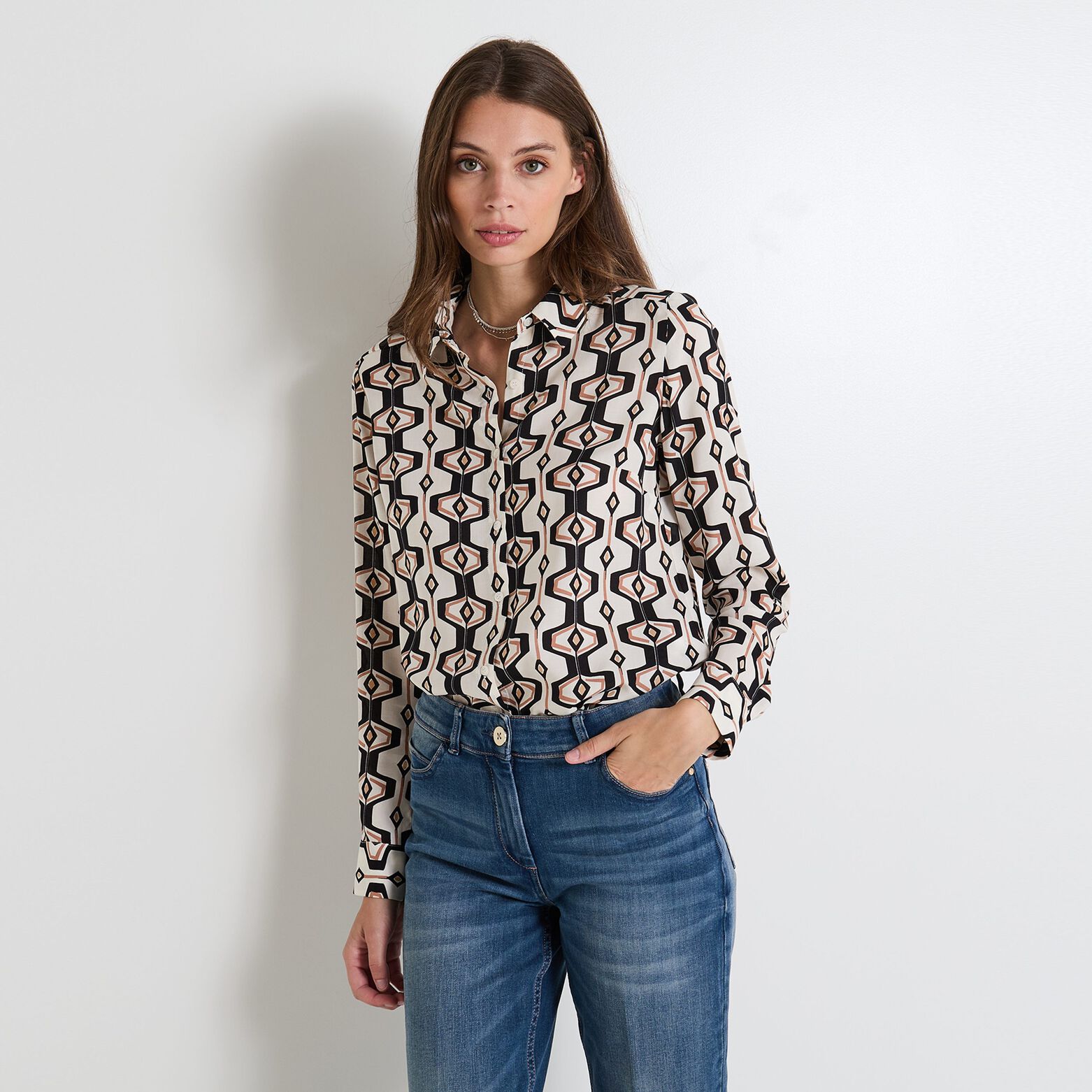 Chemise imprimée femme