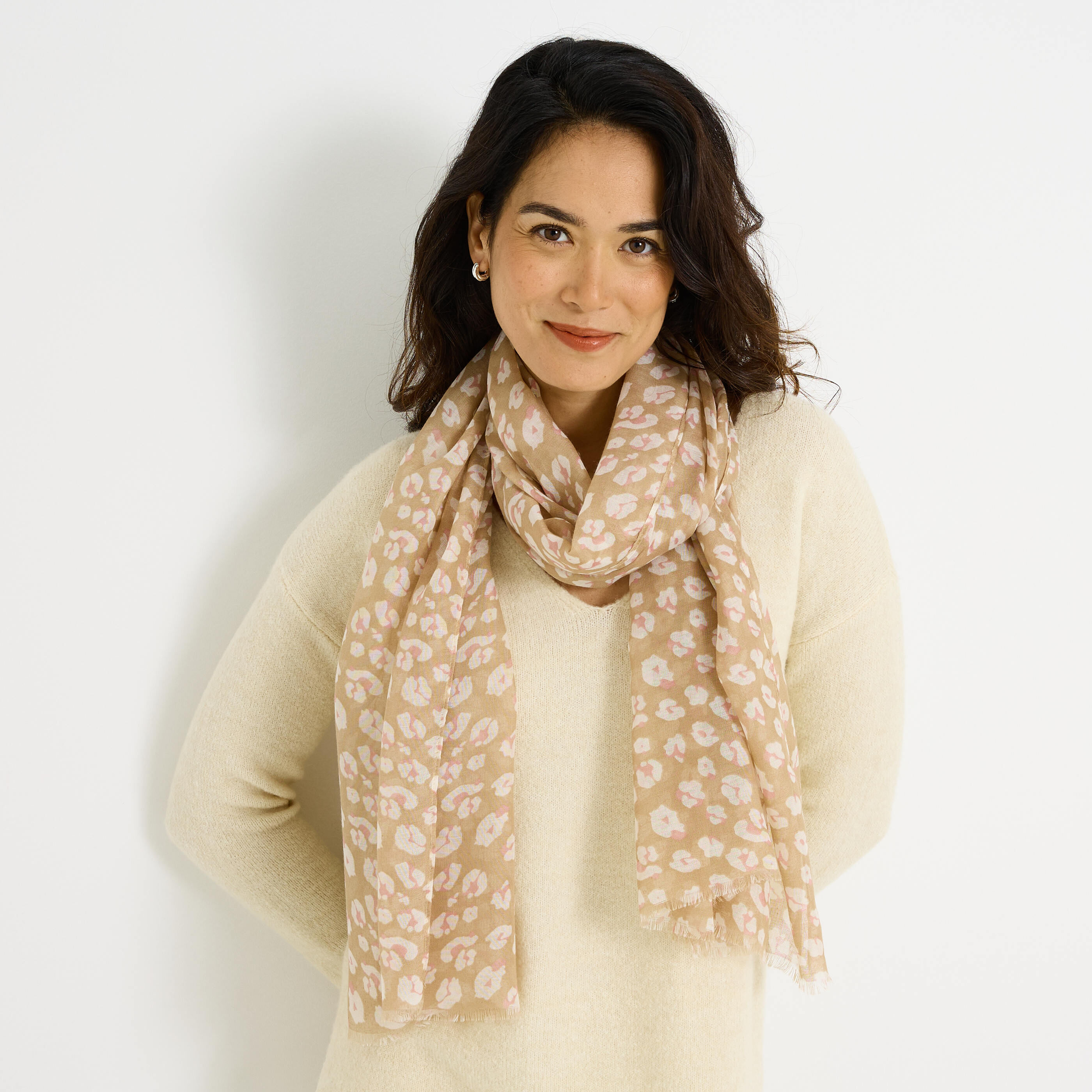 Etole longue motif l&eacute;opard femme