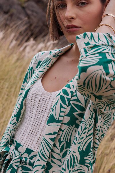 Veste fluide imprimée femme