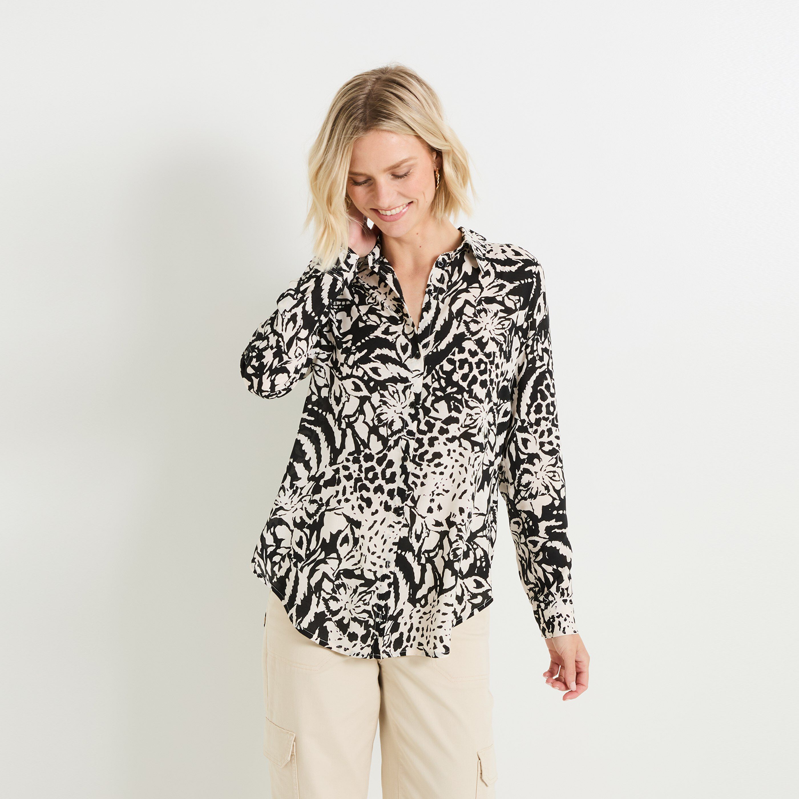 Chemise imprim&eacute;e femme