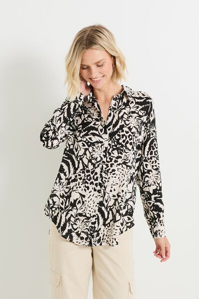 Chemise imprimée femme