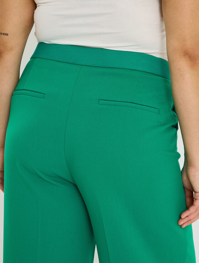 Pantalon large taille &eacute;lastiqu&eacute;e femme