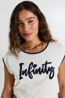 T-shirt message en sequins femme