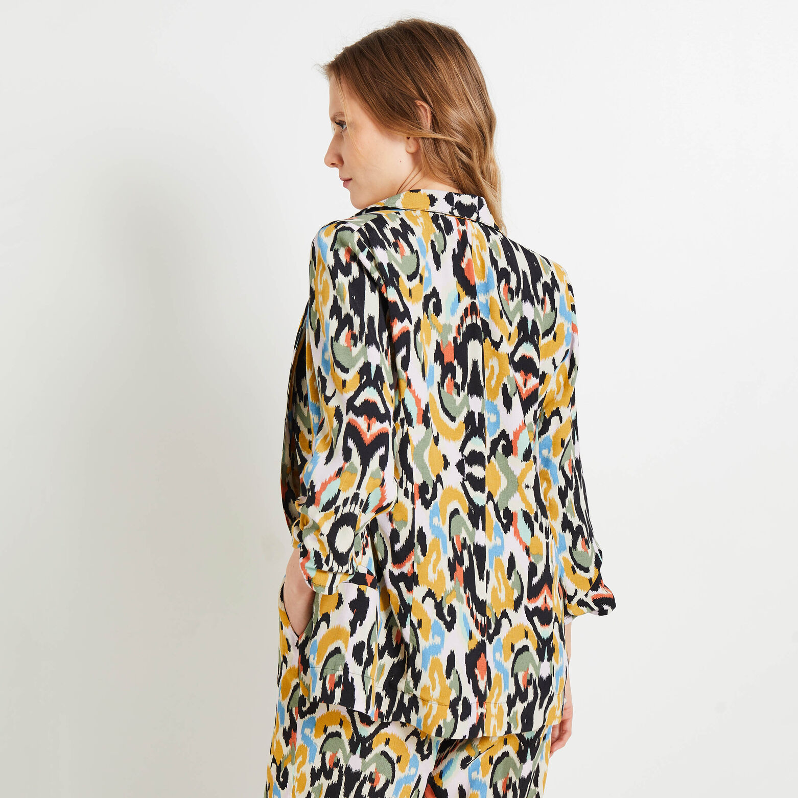 Veste fluide imprimée femme