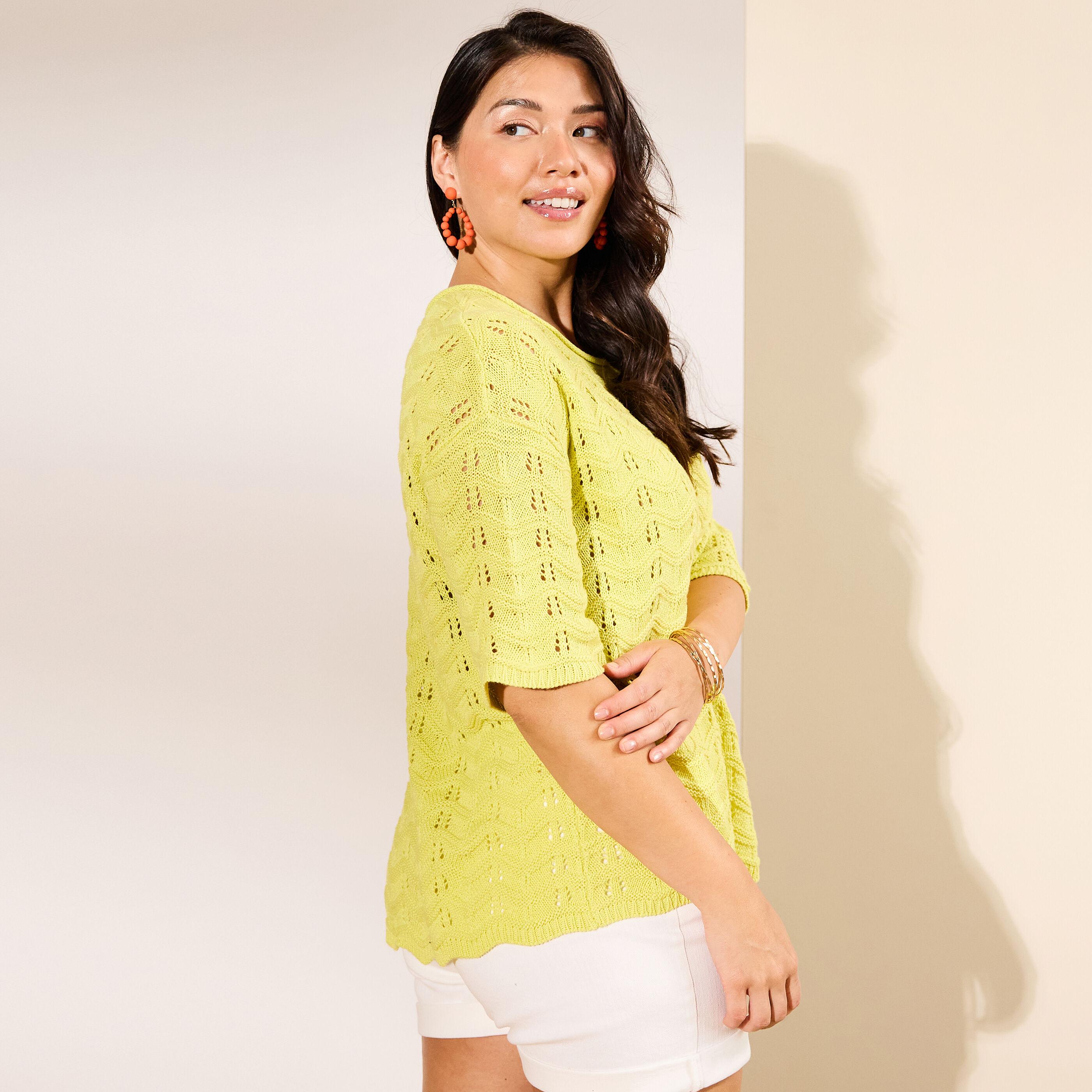 Pull manches courtes femme