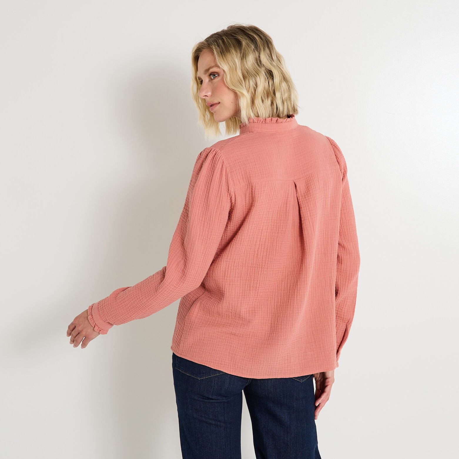 Blouse en gaze de coton femme