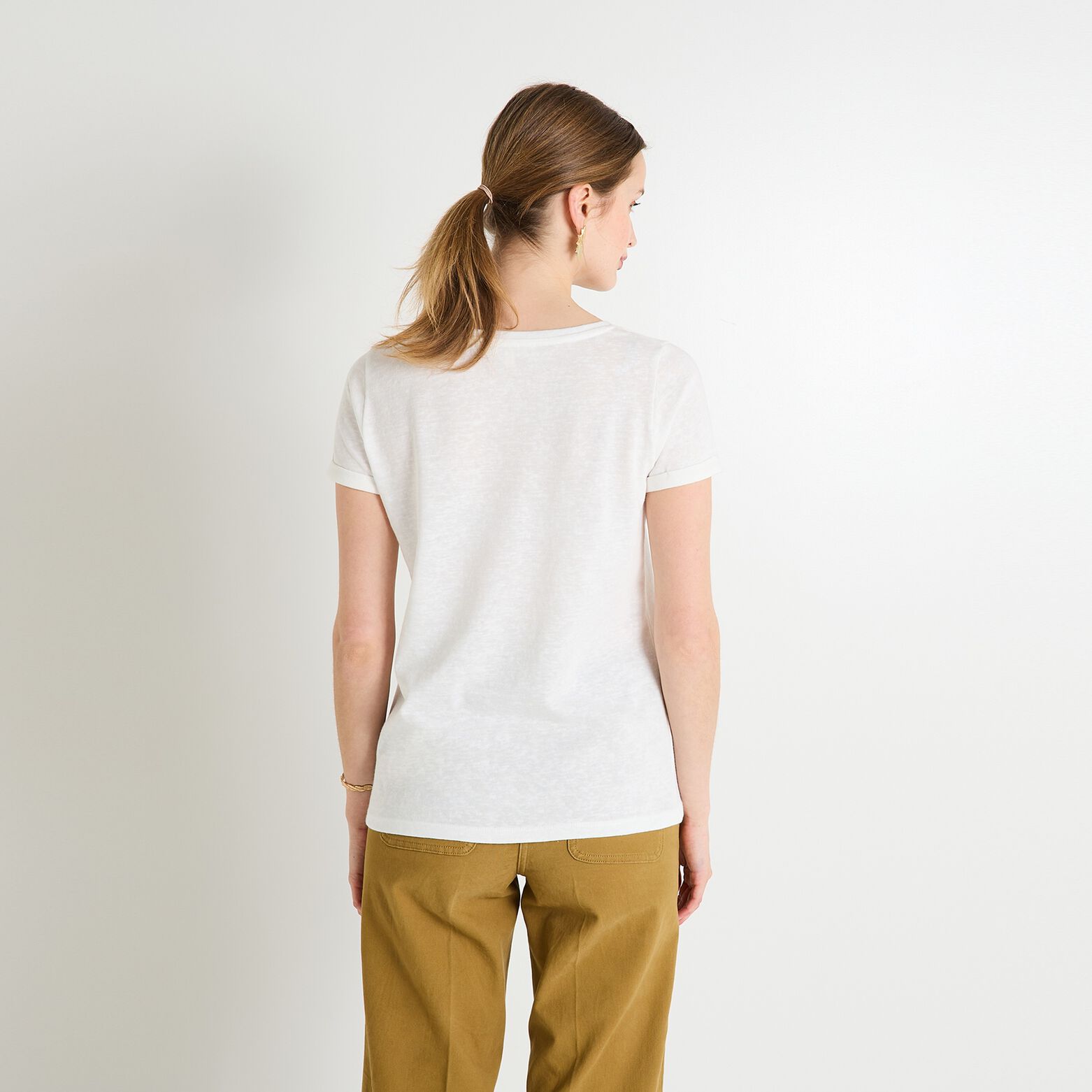 T shirt col rond femme