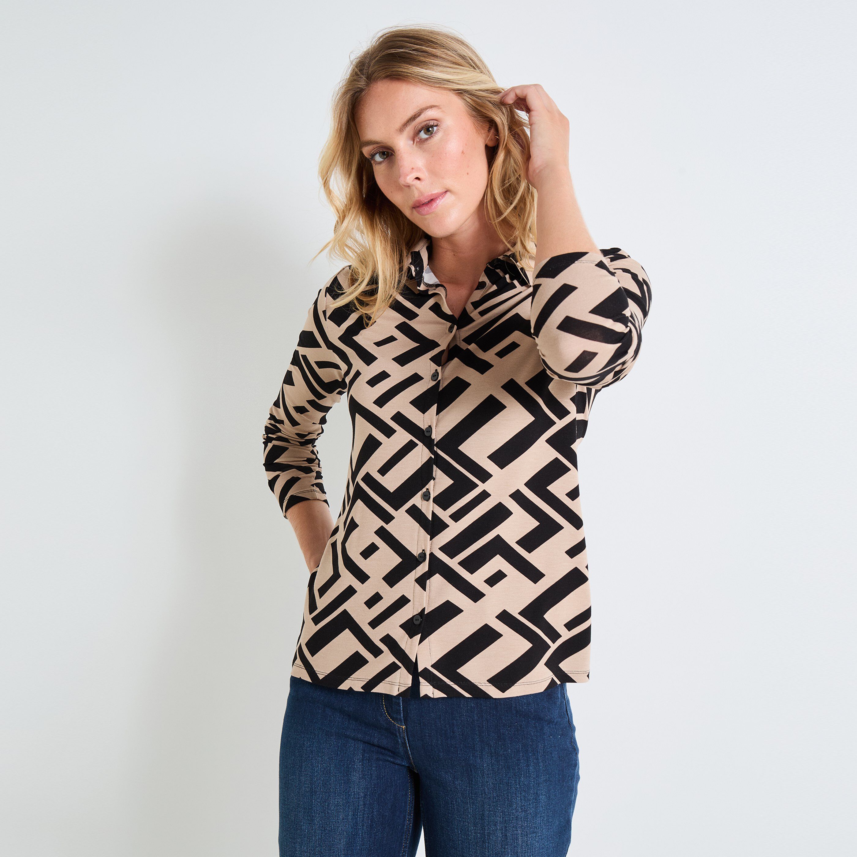 Chemisier manches longues femme