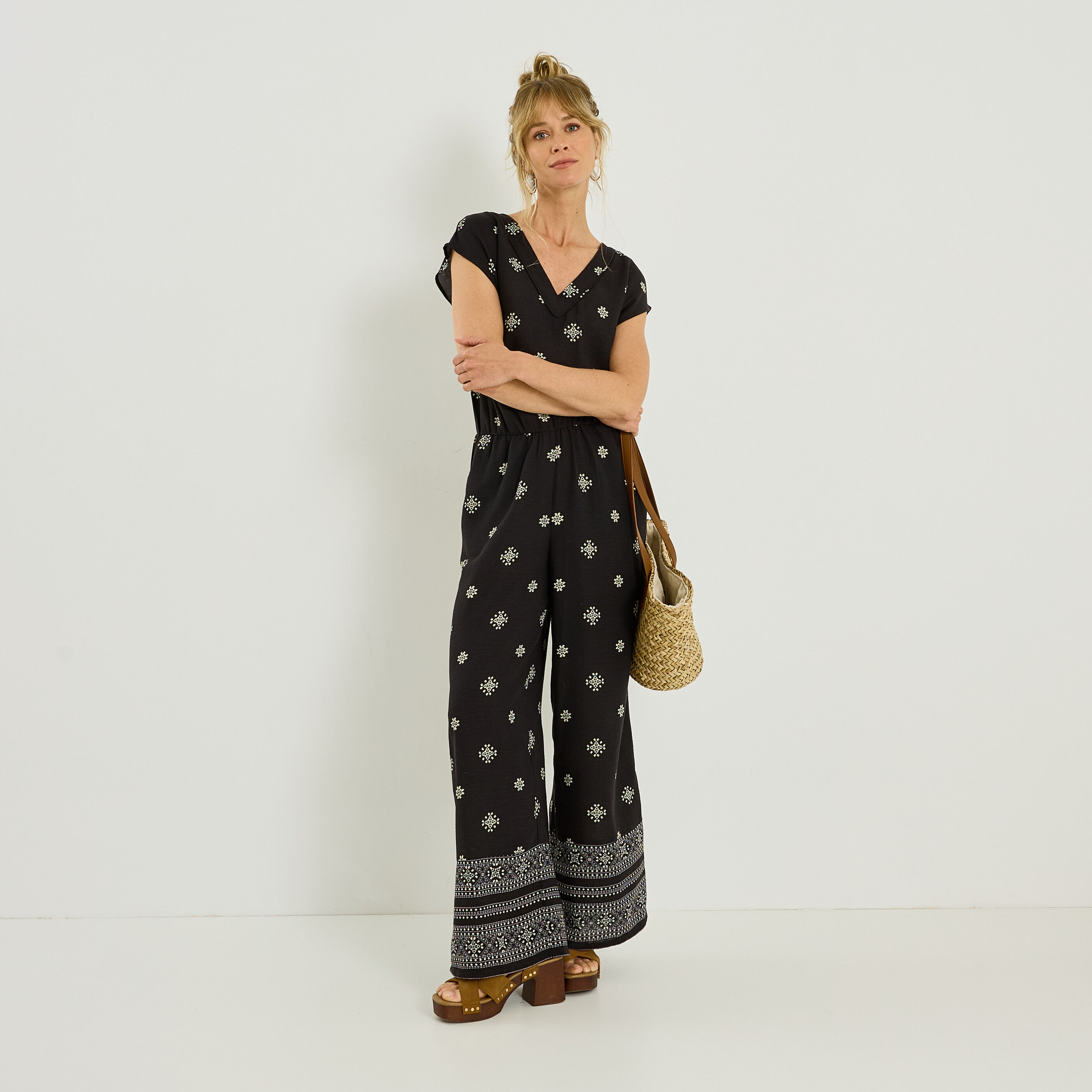Combinaison pantalon imprim&eacute;e femme