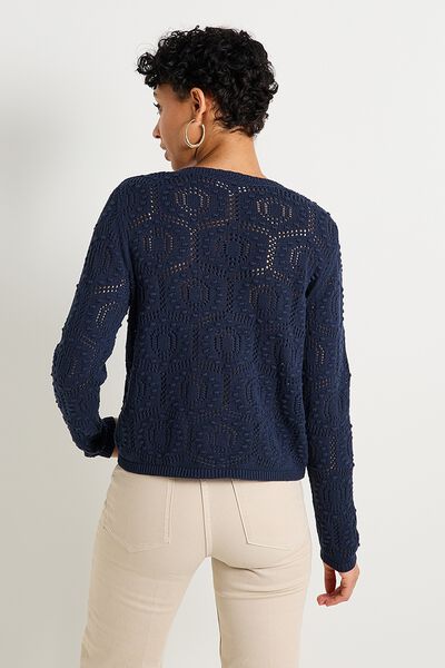 Gilet col rond femme
