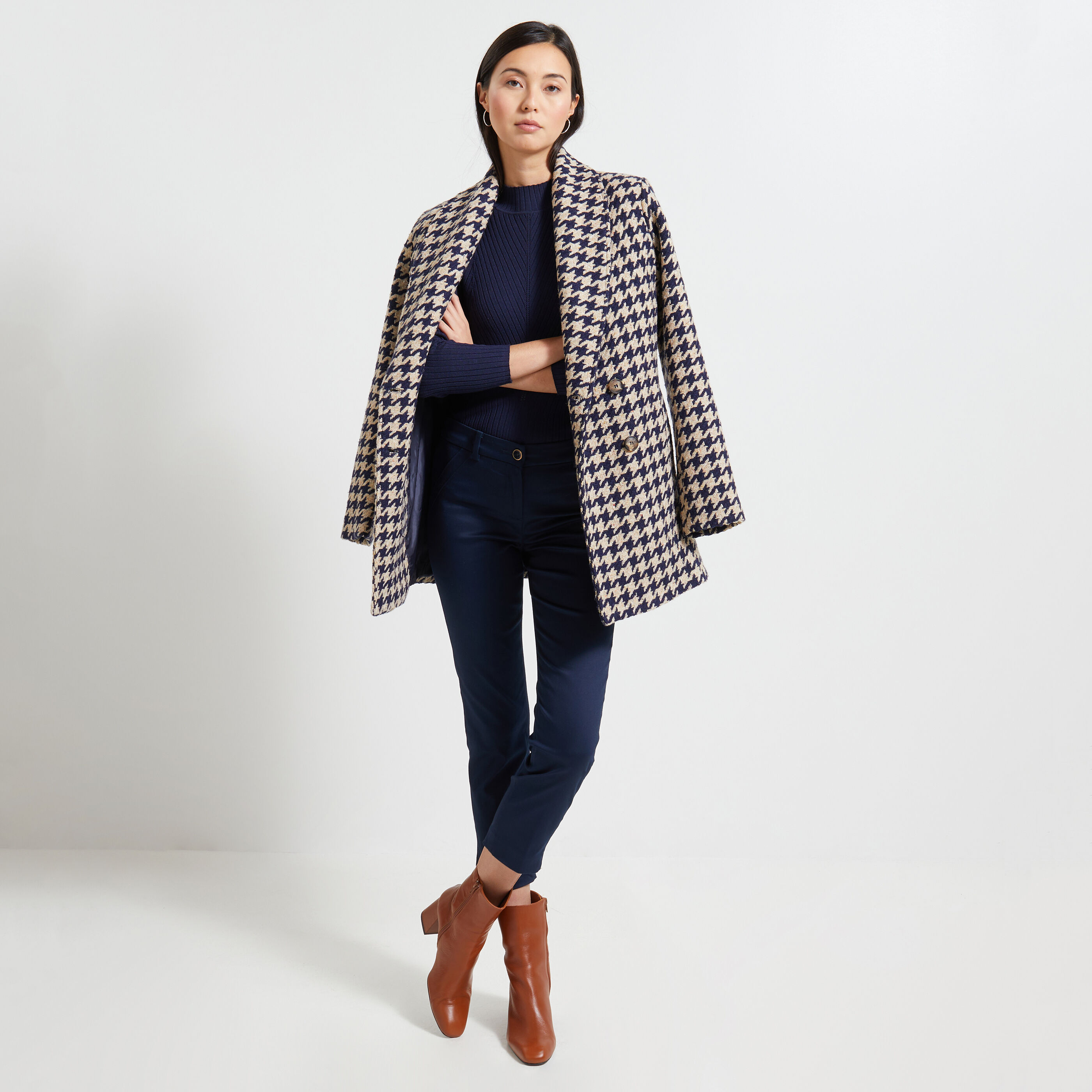 Pantalon cigarette raccourci femme