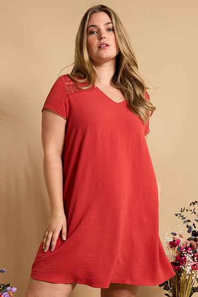 Robe col V femme