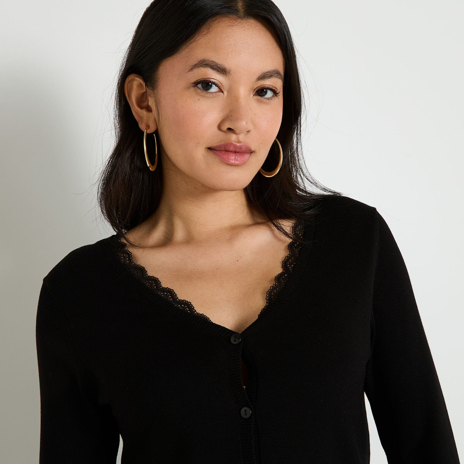 Gilet col V femme