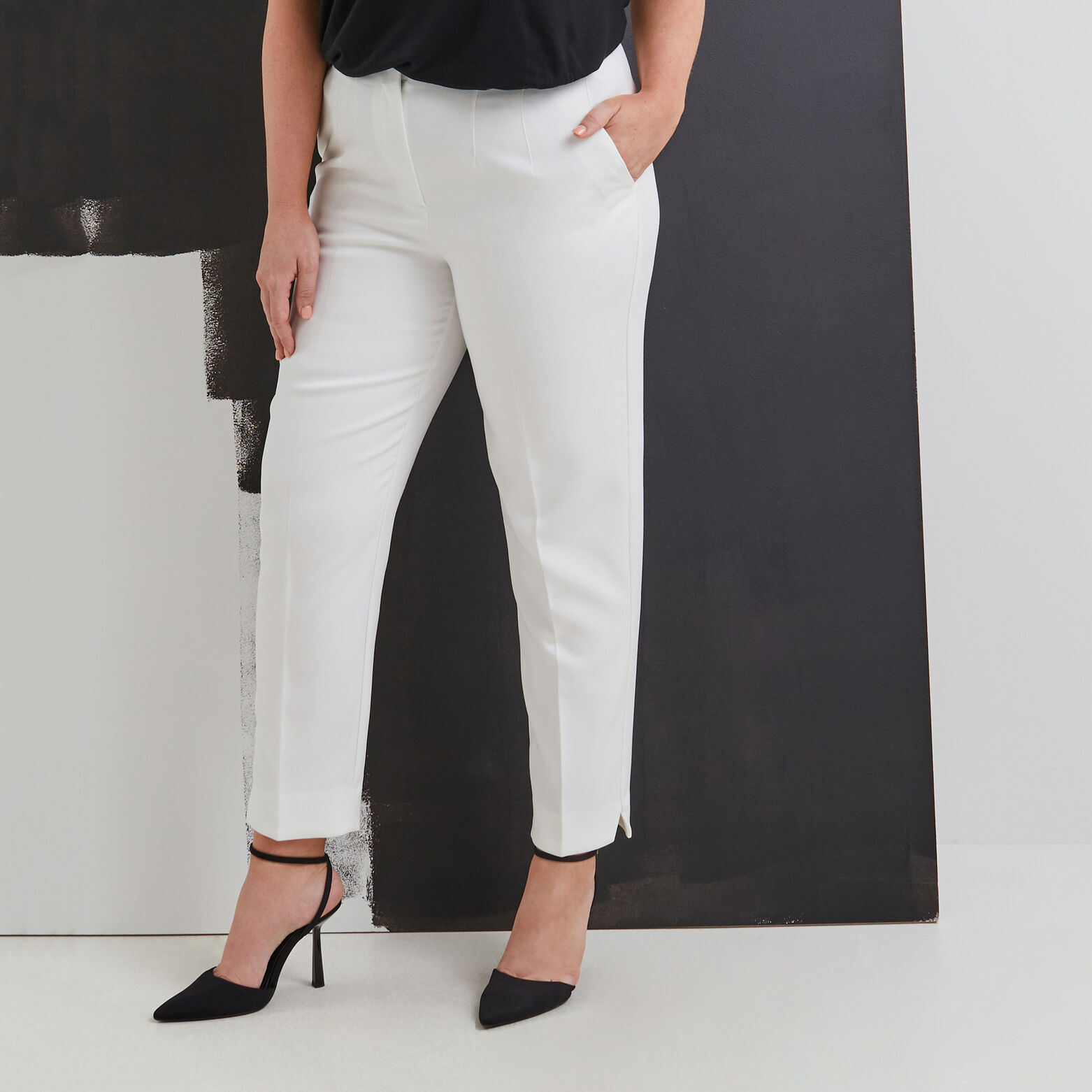 Pantalon cigarette femme