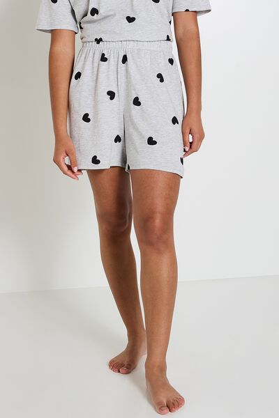 Short pyjama coeur femme