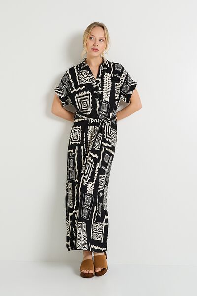 Robe col chemise femme