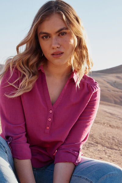 Blouse col chemise femme
