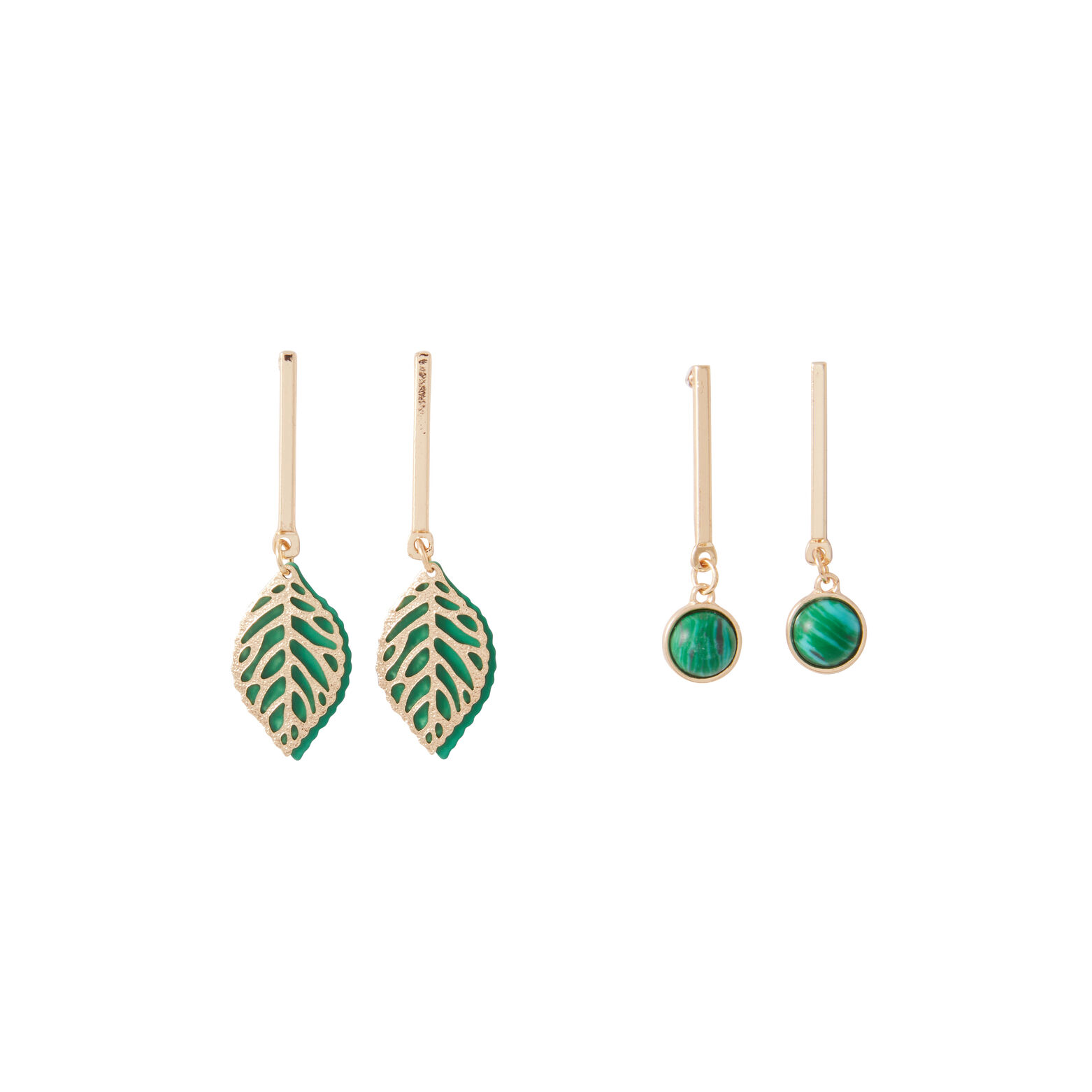 Set de 2 boucles d'oreilles pendantes