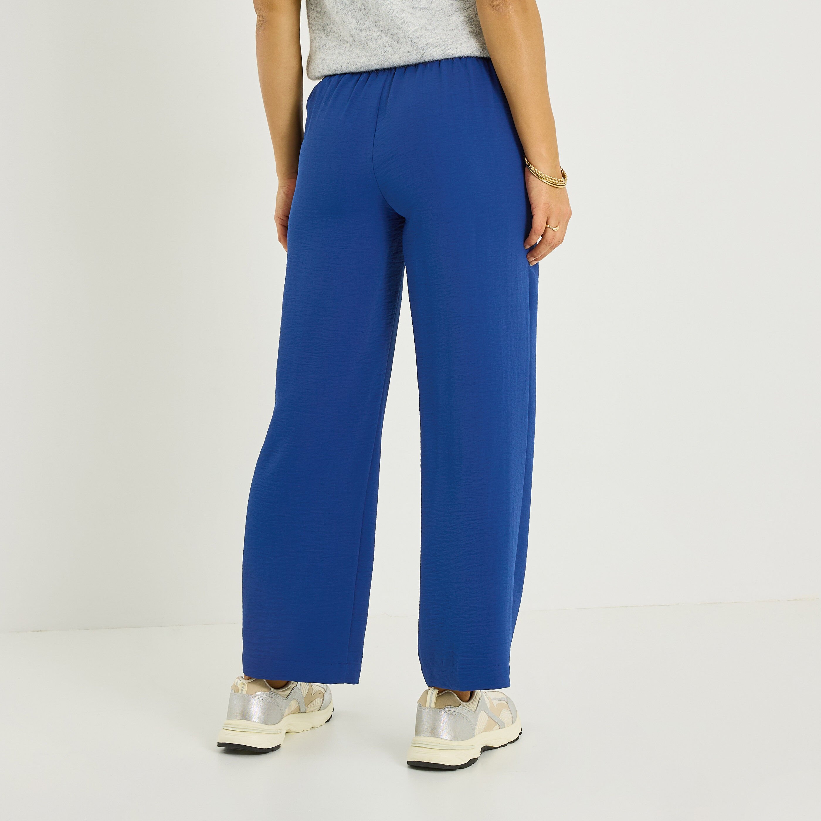 Pantalon fluide taille &eacute;lastiqu&eacute;e femme
